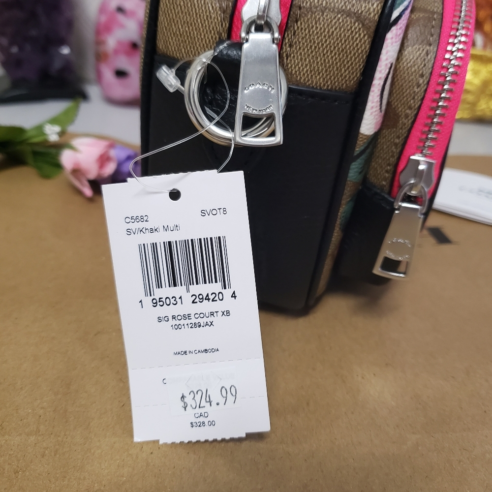 NWT Coach Court Floral Crossbody - Picture 6 of 11